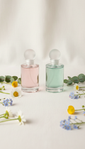 Eau de parfum with glass bottle